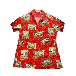 VTG Kalena Fashions of Hawaii Shirt Adult 2XL XXL Beach Vacation Aloha Surf Mens